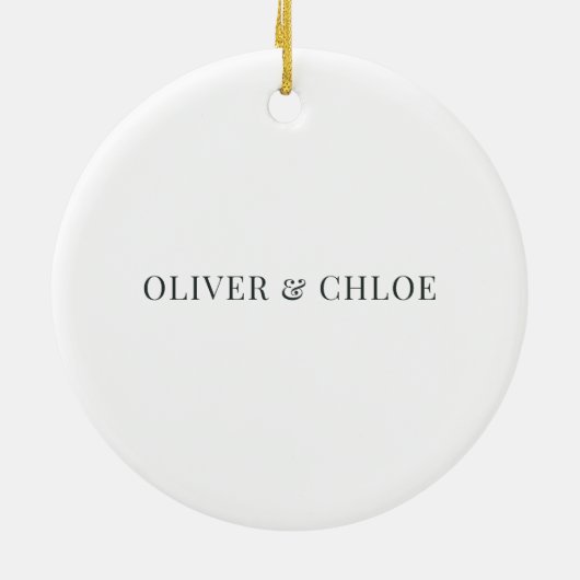 新しいパーソナライズされたホーム初めてのクリスマスの水彩 セラミックオーナメント (裏面)