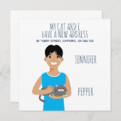 新しいパーソナライズされた住所のお知らせ 案内状 (正面/裏面)