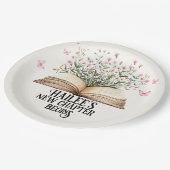 新しいパーソナライズされた章が始まる本の赤ちゃんシャワー ペーパープレート (アングル)