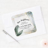 新しいパーソナライズされた近隣紹介カード – Mee スクエアシール (封筒)