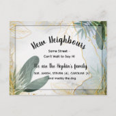 新しいパーソナライズされた近隣紹介カード – Mee ポストカード (正面)