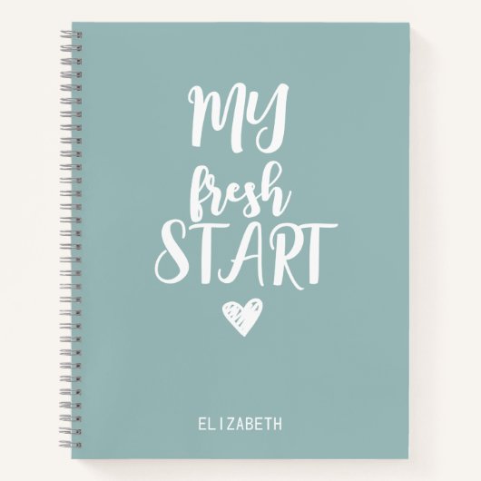 新しいパーソナライズされた開始日誌 Wellness Diary |ウェルネス日記 ノートブック (正面)