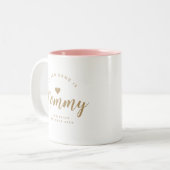 新しいパーソナライズされたMomベビーの発表 ツートーンマグカップ (正面左)