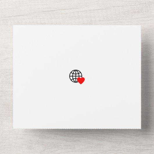 新しいパーソナライズテキストロゴオールインワン結婚式招待状 オールインワン招待状 (正面)