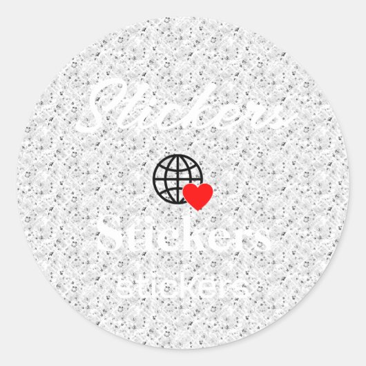 新しいパーソナライズ文字ロゴスタンプ ラウンドシール (正面)