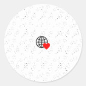 新しいパーソナライズ文字ロゴスタンプ ラウンドシール (正面)