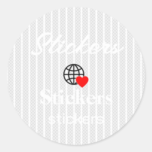 新しいパーソナライズ文字ロゴスタンプ ラウンドシール (正面)