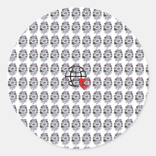 新しいパーソナライズ文字ロゴスタンプ ラウンドシール (正面)