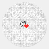 新しいパーソナライズ文字ロゴスタンプ ラウンドシール (正面)