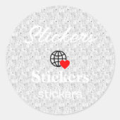 新しいパーソナライズ文字ロゴスタンプ ラウンドシール (正面)