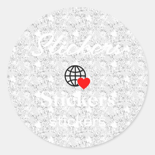 新しいパーソナライズ文字ロゴスタンプ ラウンドシール (正面)