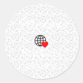 新しいパーソナライズ文字ロゴスタンプ ラウンドシール (正面)