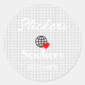 新しいパーソナライズ文字ロゴスタンプ ラウンドシール (正面)