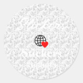 新しいパーソナライズ文字ロゴスタンプ ラウンドシール (正面)