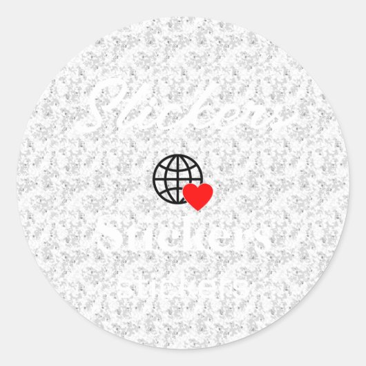 新しいパーソナライズ文字ロゴスタンプ ラウンドシール (正面)