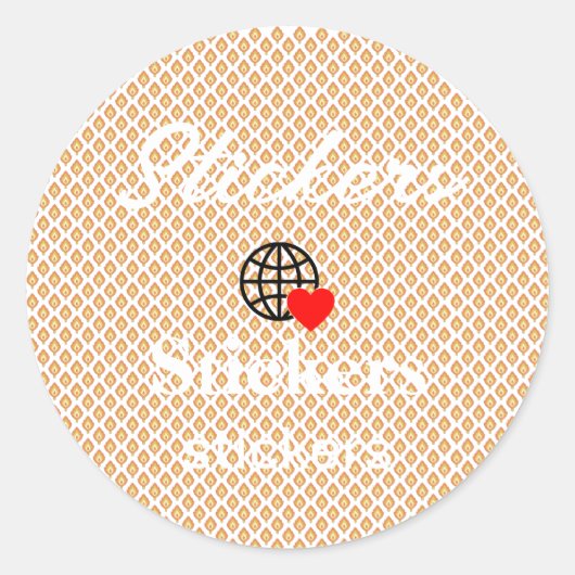 新しいパーソナライズ文字ロゴスタンプ ラウンドシール (正面)