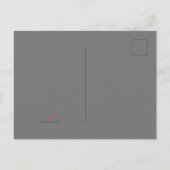 新しいパーソナライズ文字ロゴバチュラーパーティの呼び出し インビテーションポストカード (裏面)