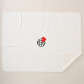 新しいパーソナライズ文字ロゴフリースブランケット シェルパブランケット (正面(横))