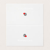 新しいパーソナライズ文字ロゴ折り畳み名刺 名刺 (外部フラット)