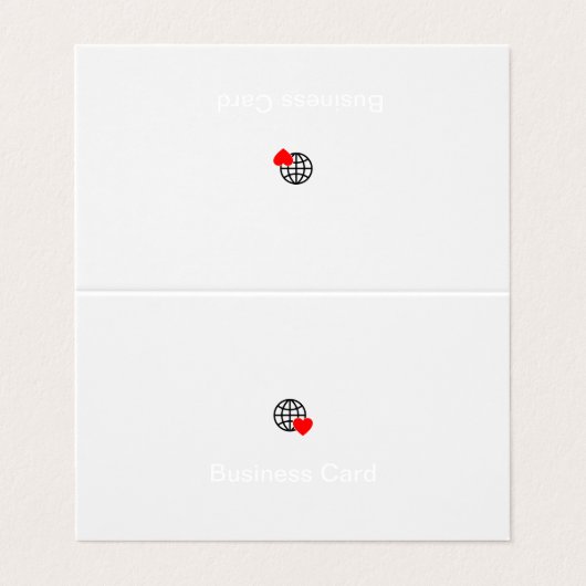 新しいパーソナライズ文字ロゴ折り畳み名刺 名刺 (外部フラット)