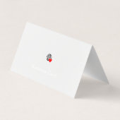 新しいパーソナライズ文字ロゴ折り畳み名刺 名刺 (裏面)