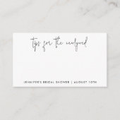 新しいヒントの瓶の白黒カード エンクロージャーカード (正面)