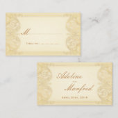 新しいビクトリアン淡い色の金ゴールドファンシー表エスコート プレイスカード (正面/裏面)