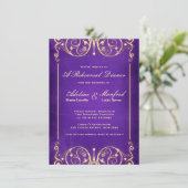 新しいビクトリアン金ゴールドナスのリハーサルディナー 招待状 (スタンド正面)