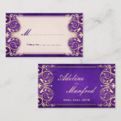 新しいビクトリアン金ゴールドナス表エスコートカード プレイスカード (正面/裏面)