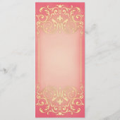 新しいビクトリアン：ラズベリーと金ゴールドのメ結婚ニュー メニュー (裏面)