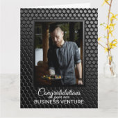 新しいビジネスおめでとうございます カード (黄色い花)