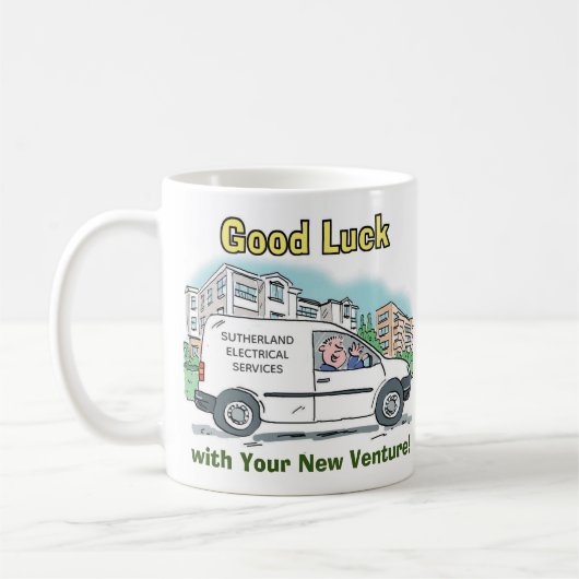 新しいビジネスの成功 コーヒーマグカップ (左)