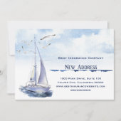 新しいビジネスの新しい住所 案内状 (正面)