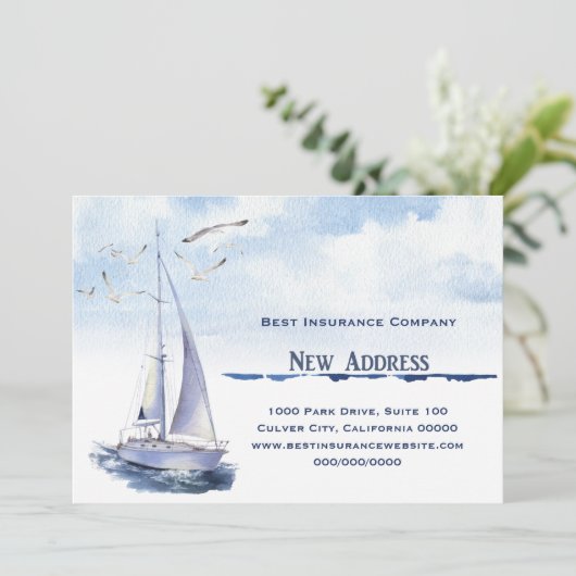 新しいビジネスの新しい住所 案内状 (スタンド正面)