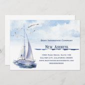 新しいビジネスの新しい住所 案内状 (正面/裏面)