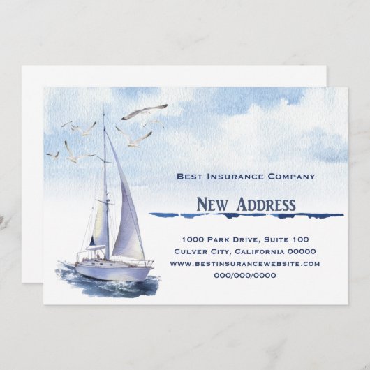 新しいビジネスの新しい住所 案内状 (正面/裏面)