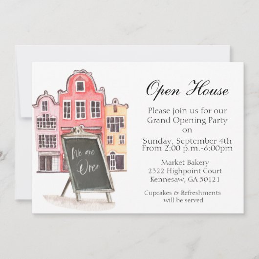 新しいビジネスポストカード 招待状 (正面)