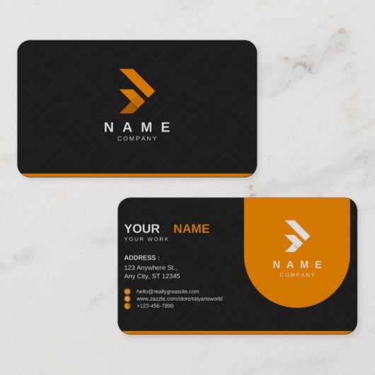 新しいビジネス向けのプレミアム名刺デザイン 名刺 (正面/裏面)