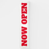 新しいビジネス広告を開はっきりしたく 横断幕 (縦)