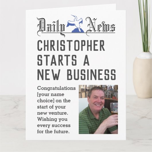 新しいビジネス-新しい名刺の開始 カード (正面)