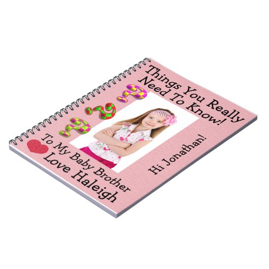 新しいビッグシスター – ベビーへのメモ – SRF ノートブック (左側)