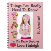 新しいビッグシスター – ベビーへのメモ – SRF ノートブック (正面)