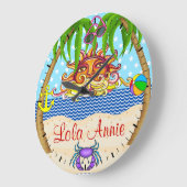 新しいビーチサン海ウォールクロック5 - SRF ラージ壁時計 (傾斜)