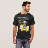 新しいビールとピットブルとの戯れ Tシャツ (正面フル)