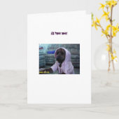 新しいピンクのジャンプスーツを着たアンナベル カード (黄色い花)