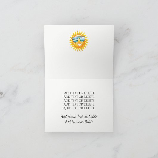 新しいピンクのフラミンゴクリスマスカード シーズンカード (内部)