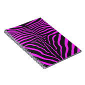 新しいピンクブラックゼブラ印刷アクセサリーカスタマイズ-  ノートブック (右側)