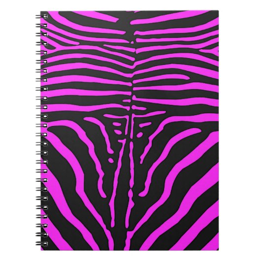 新しいピンクブラックゼブラ印刷アクセサリーカスタマイズ-  ノートブック (正面)