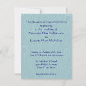 新しいピーコック結婚式招待状 招待状 (裏面)