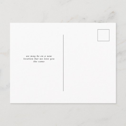 新しいファミリーホームシルバーの動素朴動の発表 案内ポストカード (裏面)